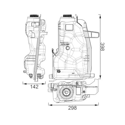 MAHLE Ausgleichsbeh&auml;lter, K&uuml;hlmittel BEHR CRT 76 000S