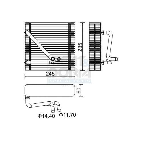 MEAT & DORIA Verdampfer, Klimaanlage 997014