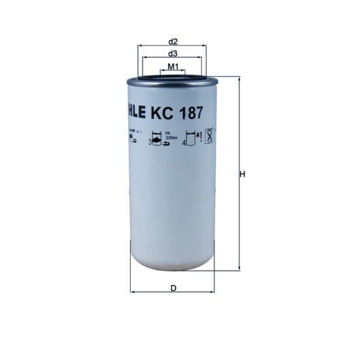 MAHLE Kraftstofffilter KC 187