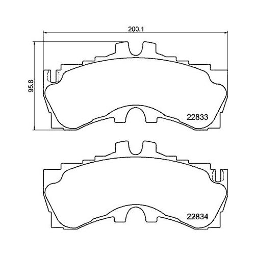 TEXTAR Bremsbelagsatz, Scheibenbremse 2283301