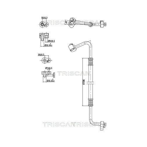 TRISCAN Hochdruck-/Niederdruckleitung, Klimaanlage 9010 29075