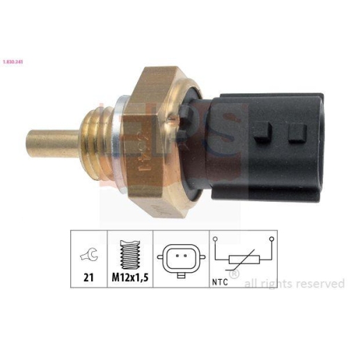 EPS Sensor, K&uuml;hlmitteltemperatur Made in Italy - OE Equivalent 1.830.341