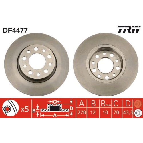 TRW Bremsscheibe DF4477