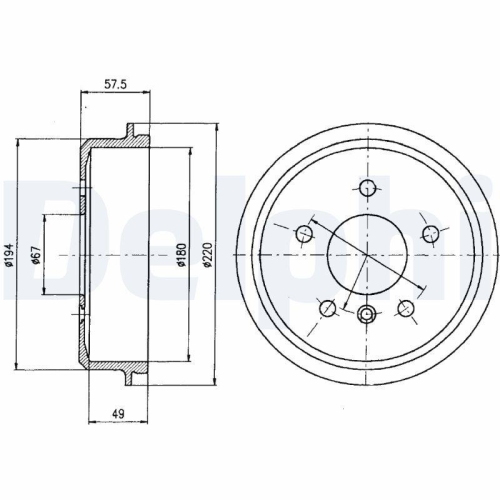 DELPHI Bremstrommel BF395