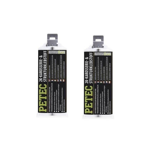 2x 2K Strukturklebstoff Karo-Muster 50 ml Kartusche Karosserieklebstoff PETEC