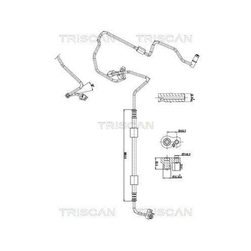 TRISCAN Hochdruck-/Niederdruckleitung, Klimaanlage 9010 29095