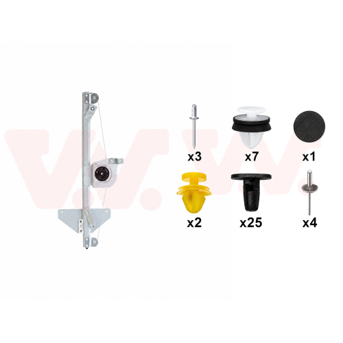 VAN WEZEL Fensterheber + Einbausatz, T&uuml;r 0929261+0929799
