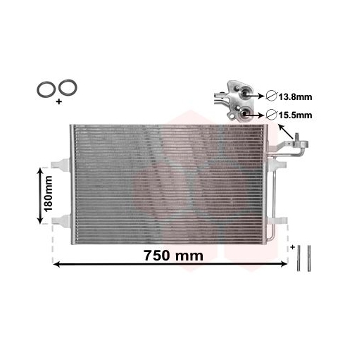 VAN WEZEL Kondensator, Klimaanlage *** IR PLUS *** 59005149
