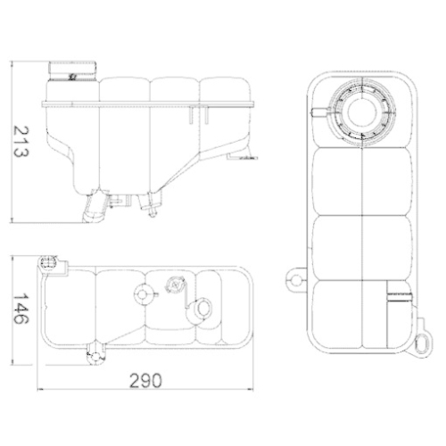 MAHLE Ausgleichsbehälter, Kühlmittel BEHR CRT 5 000S
