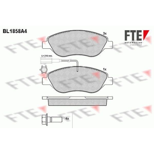 FTE Bremsbelagsatz, Scheibenbremse 9010435