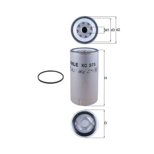 MAHLE Kraftstofffilter KC 375D