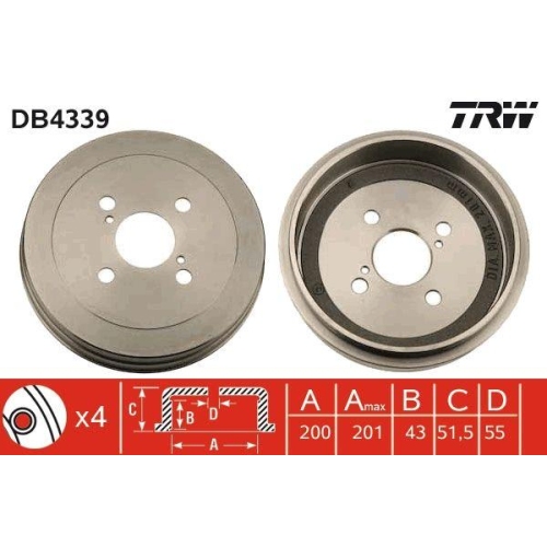 TRW Bremstrommel DB4339