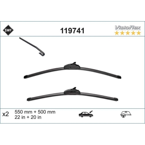 SWF Wischblatt ALTERNATIVE VISIOFLEX SET 119741