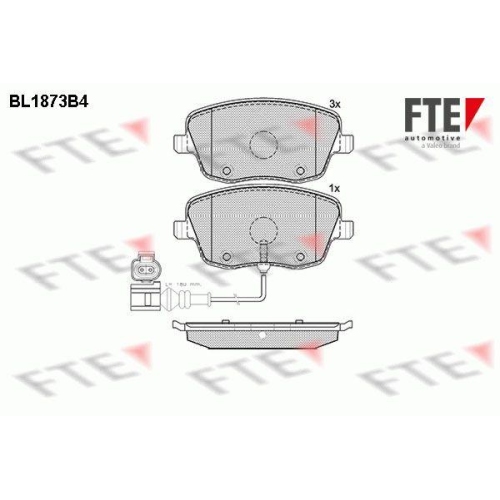 FTE Bremsbelagsatz, Scheibenbremse 9010456
