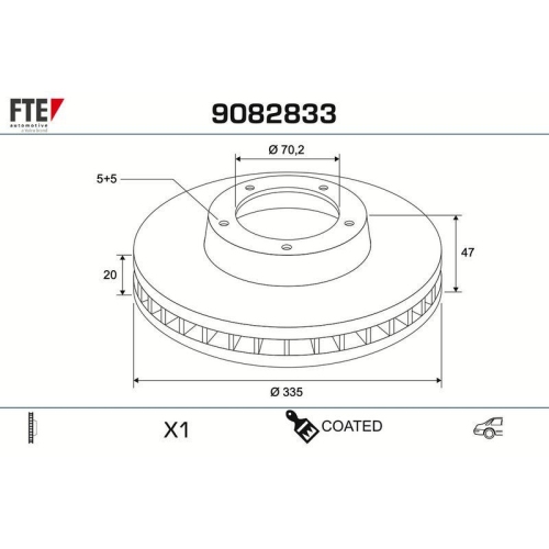 FTE Bremsscheibe COATED RANGE FTE 9082833