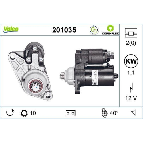 VALEO Starter VALEO CORE-FLEX 201035