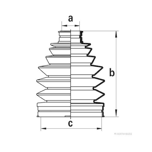 HERTH+BUSS JAKOPARTS Faltenbalgsatz, Antriebswelle J2862025