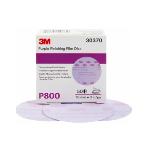 3M Hookit Purple Schleifscheibe 260L, ungelocht, 76 mm, P800, 30370