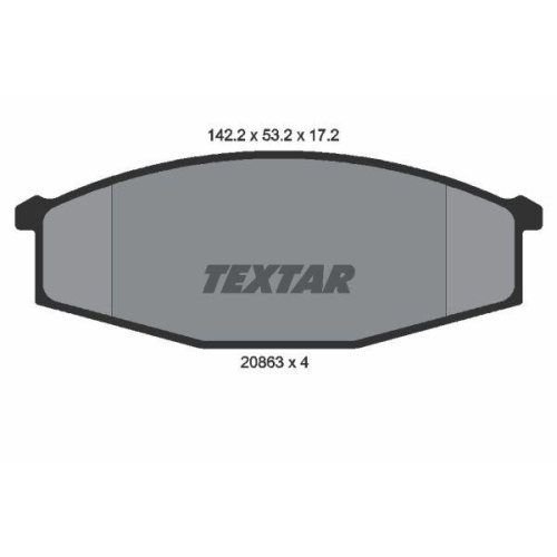 TEXTAR Bremsbelagsatz, Scheibenbremse 2086301