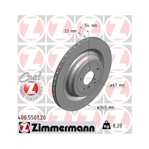 ZIMMERMANN Bremsscheibe COAT Z 400.5501.20