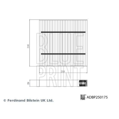 BLUE PRINT Filter, Innenraumluft ADBP250175