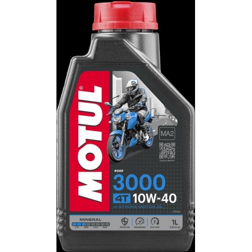 MOTOR&Ouml;L 3000 4 TAKT 10W40 MOTORRAD ROLLER MOTOR OIL 107672 1 Liter MOTUL