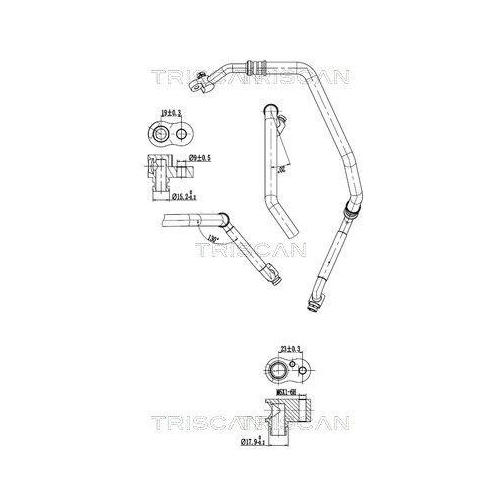 TRISCAN Hochdruck-/Niederdruckleitung, Klimaanlage 9010 29055