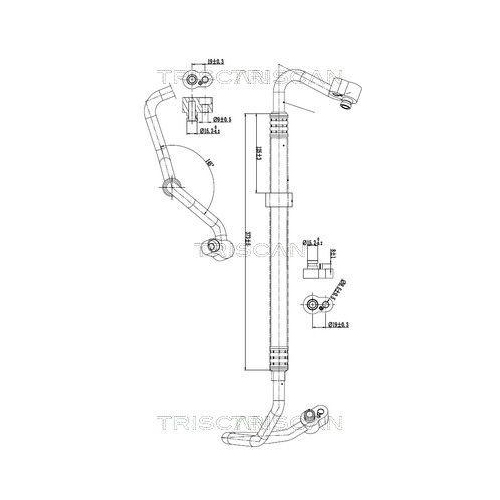 TRISCAN Hochdruck-/Niederdruckleitung, Klimaanlage 9010 29086
