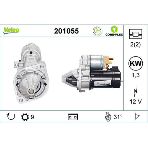 VALEO Starter VALEO CORE-FLEX 201055