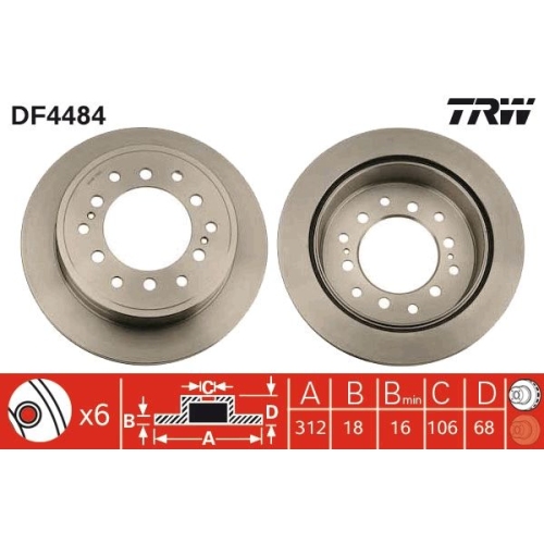 TRW Bremsscheibe DF4484