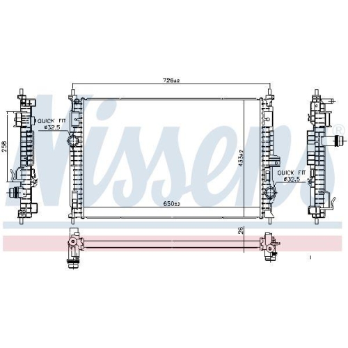 NISSENS Kühler, Motorkühlung ** FIRST FIT ** 606342