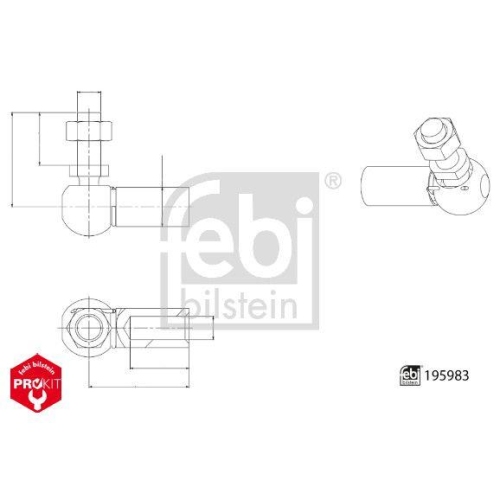 FEBI BILSTEIN Kugelkopf, Schaltgest&auml;nge ProKit 195983