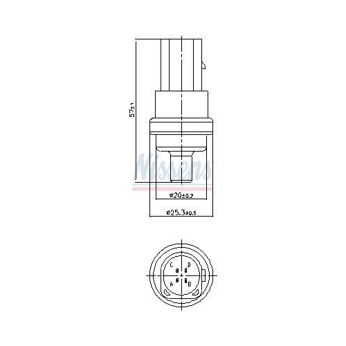 NISSENS Sensor, K&uuml;hlmitteltemperatur ** FIRST FIT ** 207009