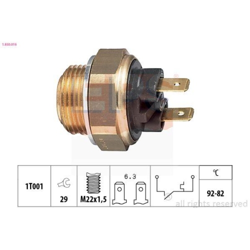 EPS Temperaturschalter, K&uuml;hlerl&uuml;fter Made in Italy - OE Equivalent 1.850.016