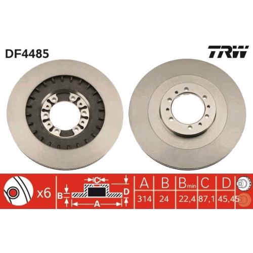 TRW Bremsscheibe DF4485