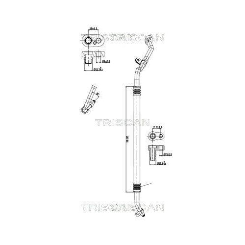 TRISCAN Hochdruck-/Niederdruckleitung, Klimaanlage 9010 10015