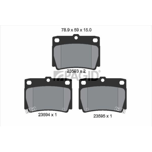PAGID Bremsbelagsatz, Scheibenbremse T1254N