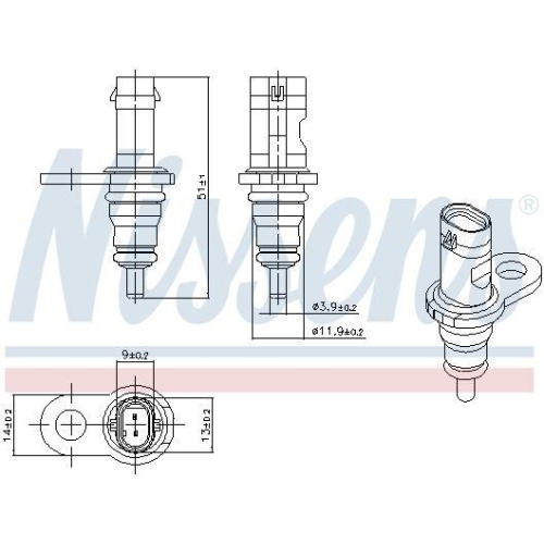 NISSENS Sensor, K&uuml;hlmitteltemperatur ** FIRST FIT ** 207067