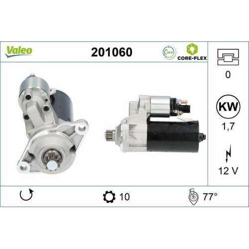 VALEO Starter VALEO CORE-FLEX 201060