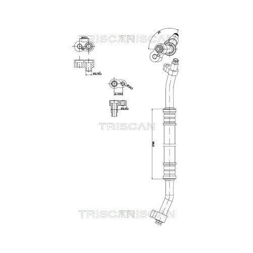 TRISCAN Hochdruck-/Niederdruckleitung, Klimaanlage 9010 23005