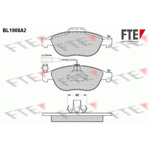 FTE Bremsbelagsatz, Scheibenbremse 9010497