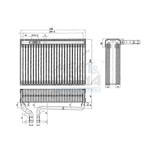 MEAT & DORIA Verdampfer, Klimaanlage 997025
