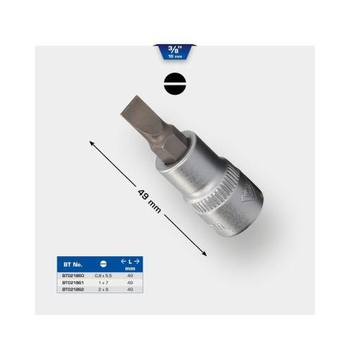 3/8 Zoll Schlitz Bit-Stecknuss, 1 x 7 mm BRILLIANT TOOLS BT021861