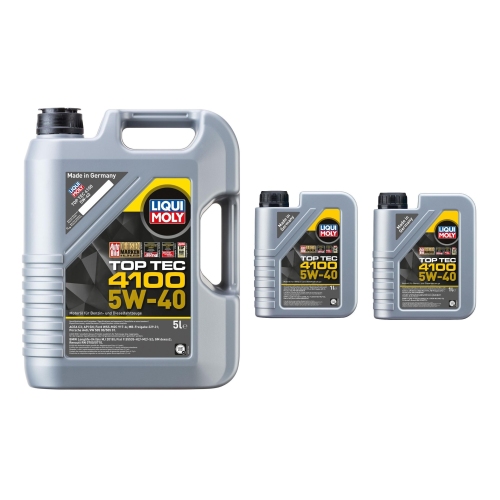 Liqui Moly Motoröl Motorenöl Top Tec 4100, 5W-40, 7 Liter, Art-Nr. 3700 + 3701