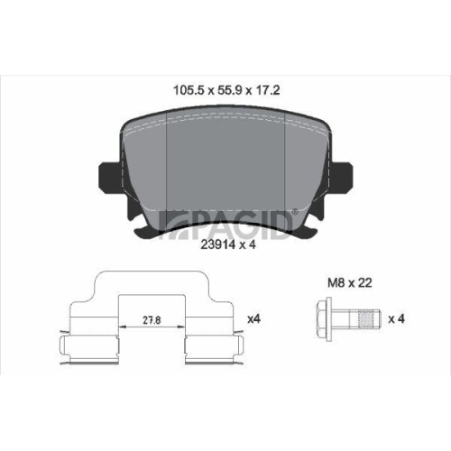 PAGID Bremsbelagsatz, Scheibenbremse T1492N