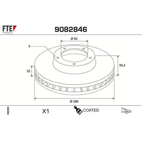 FTE Bremsscheibe COATED RANGE FTE 9082846