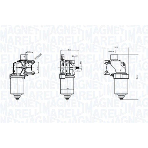 MAGNETI MARELLI Wischermotor 064372300010