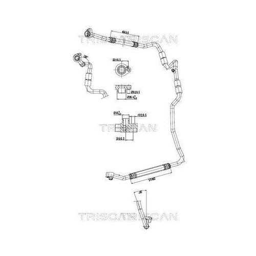 TRISCAN Hochdruck-/Niederdruckleitung, Klimaanlage 9010 29090