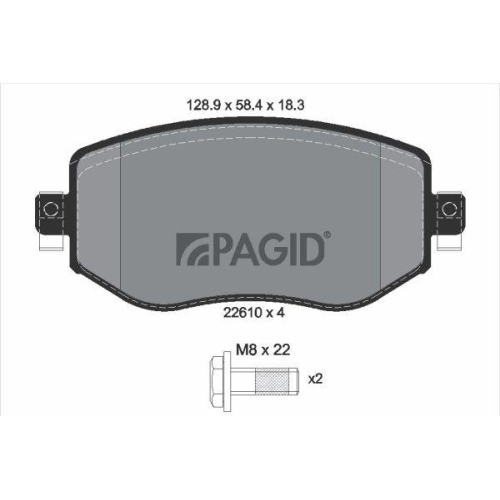 PAGID Bremsbelagsatz, Scheibenbremse T2660N