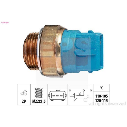 EPS Temperaturschalter, K&uuml;hlerl&uuml;fter Made in Italy - OE Equivalent 1.850.680